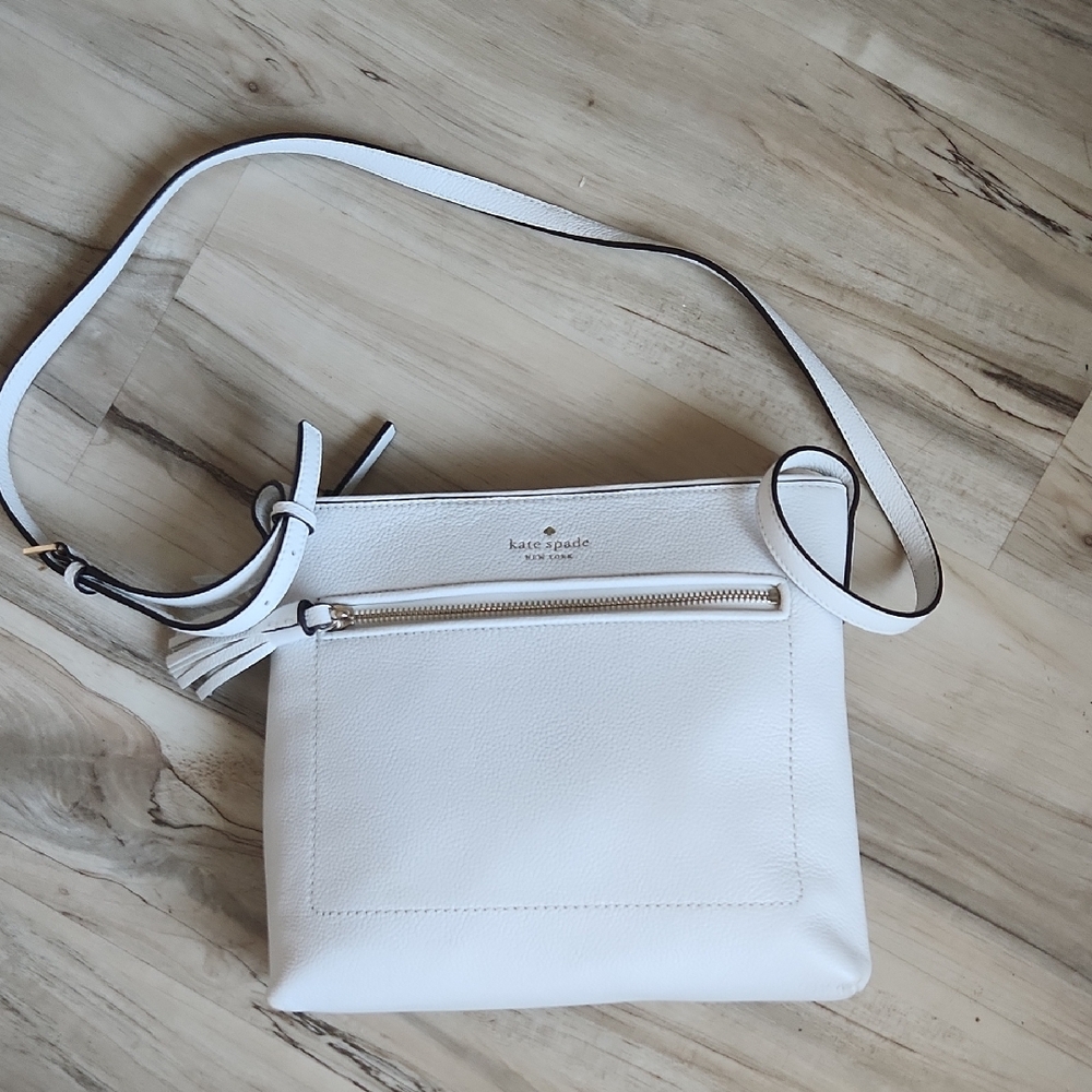 Kate Spade White Leather Crossbody Bag Dessi Chester Street